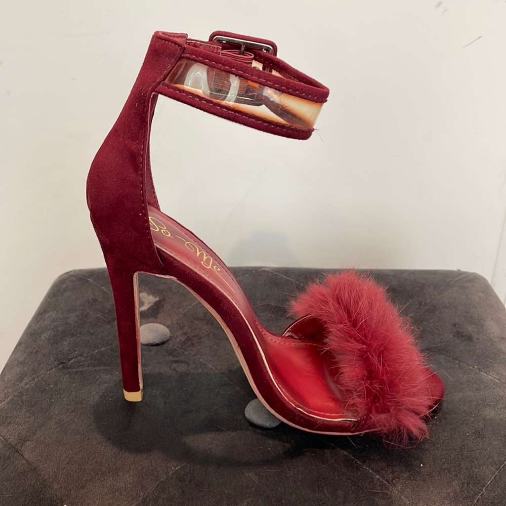 Lovely burgundy heel super comfortable